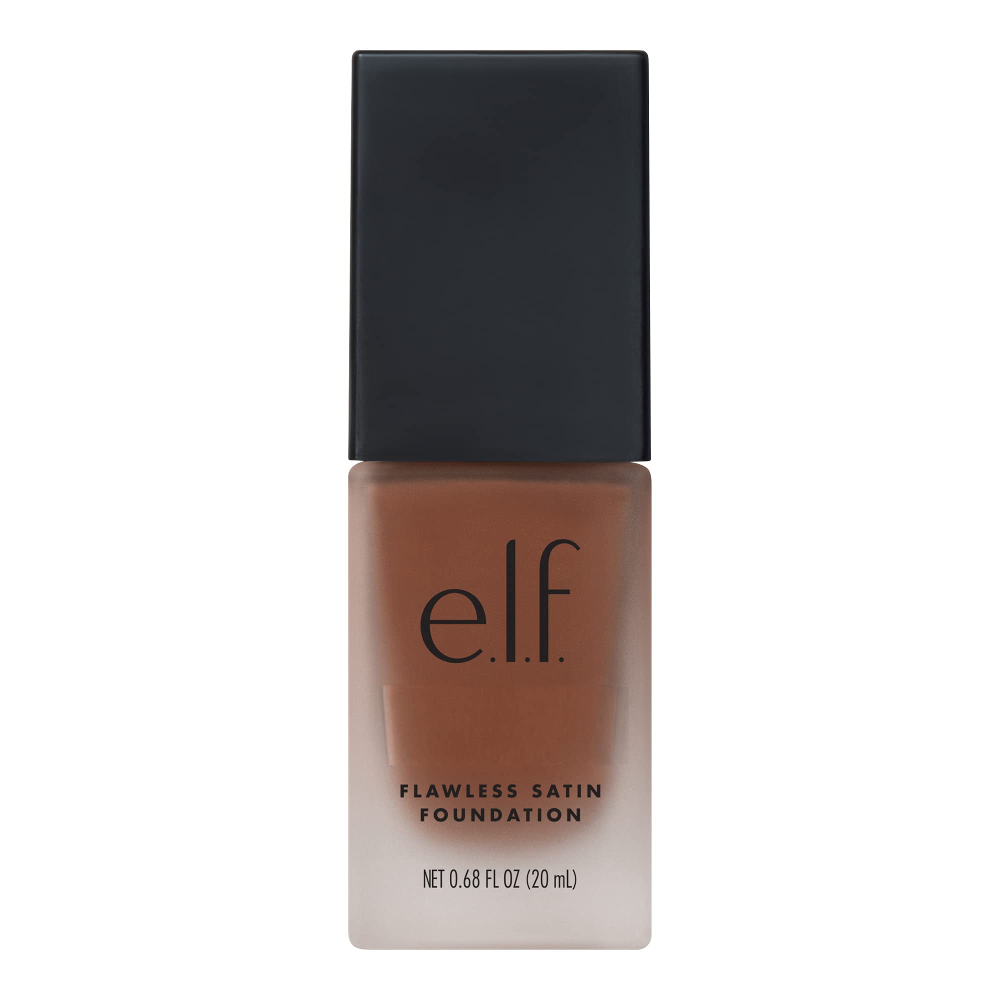 e.l.f. Flawless Finish Foundation, Lightweight & Medium Coverage, Semi-Matte Finish, Chocolate, 0.68 Fl Oz (20mL)